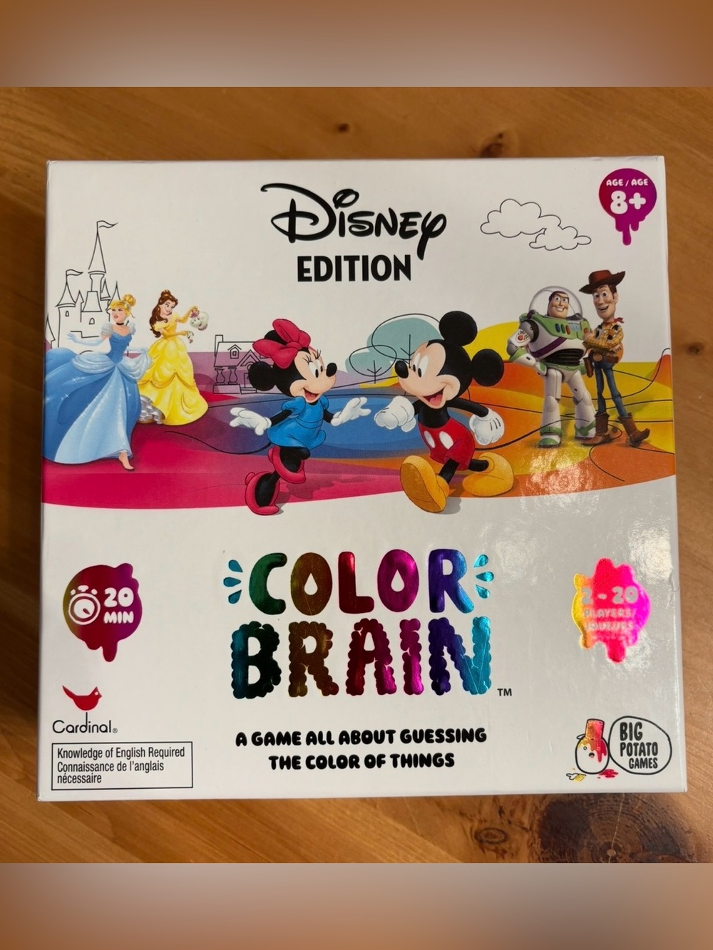 Disney Color Brain Board Game by Big Potato Games - Open Box (Sealed Cards)